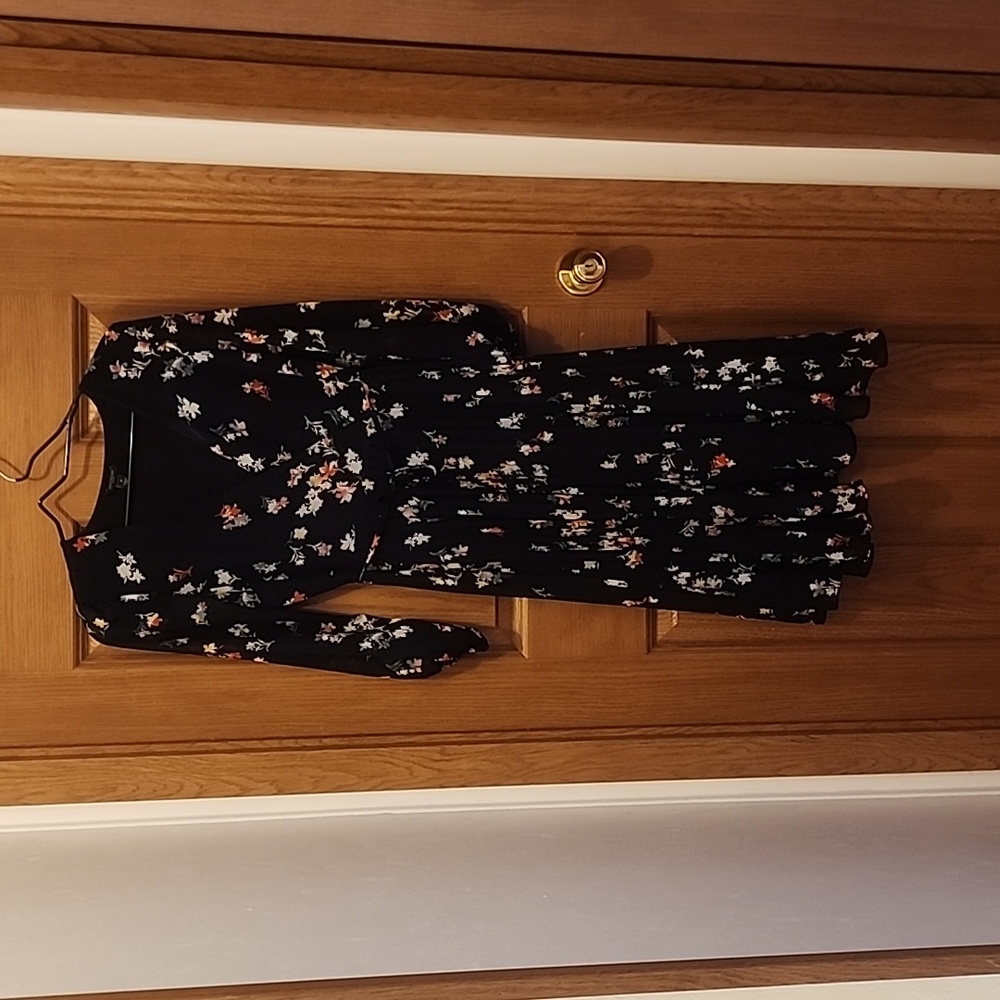 Ann Taylor 0P Floral Pleated Dress